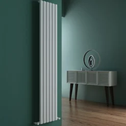 Carisa Tallis Oval Single Panel Vertical Aluminium Radiator
