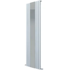 Carisa Tallis Vertical Single Panel Mirror Aluminium Radiator - 1800 x 550mm