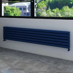 Carisa Tallis XL Oval Double Panel Horizontal Aluminium Radiator