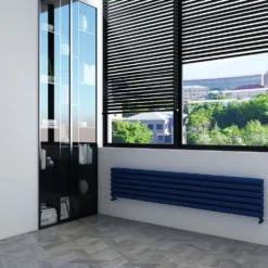 Carisa Tallis XL Oval Double Panel Horizontal Aluminium Radiator