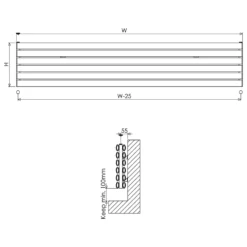 Carisa Tallis XL Oval Double Panel Horizontal Aluminium Radiator