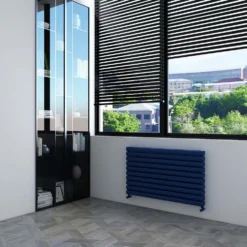 Carisa Tallis XL Oval Double Panel Horizontal Aluminium Radiator