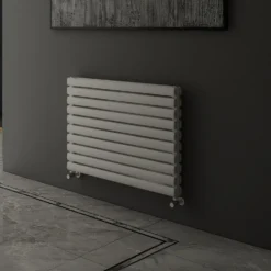 Carisa Tallis XL Oval Double Panel Horizontal Aluminium Radiator