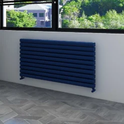 Carisa Tallis XL Oval Double Panel Horizontal Aluminium Radiator