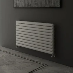 Carisa Tallis XL Oval Double Panel Horizontal Aluminium Radiator