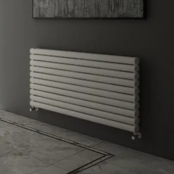 Carisa Tallis XL Oval Double Panel Horizontal Aluminium Radiator