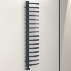 Carisa Terra L Offset Aluminium Heated Towel Rail