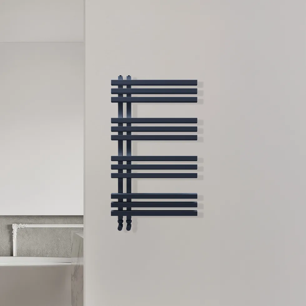 Carisa Terra Offset Aluminium Heated Towel Rail