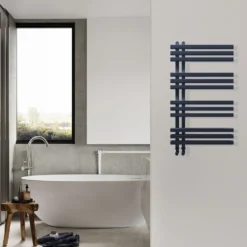 Carisa Terra Offset Aluminium Heated Towel Rail