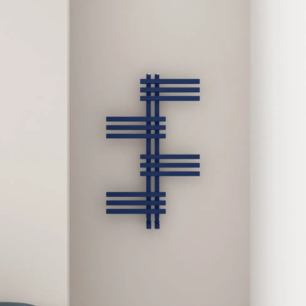 Carisa Unico Offset Aluminium Designer Heated Towel Rail