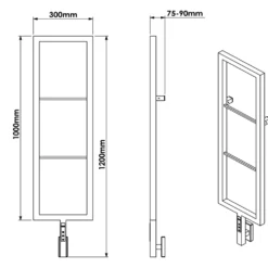Carisa Vero Stainless Steel Designer Electric Heated Towel Rail