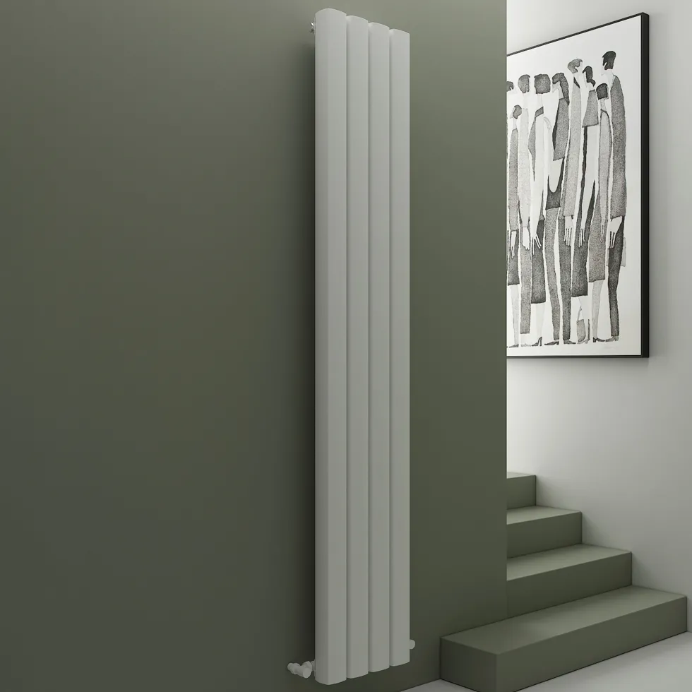 Carisa Vesta Oval Single Panel Vertical Aluminium Radiator