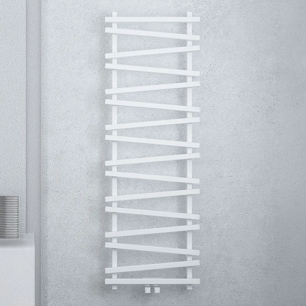 Carisa Vivek Angled Designer Aluminium Heated Towel Rail