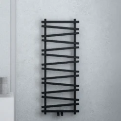 Carisa Vivek Angled Designer Aluminium Heated Towel Rail