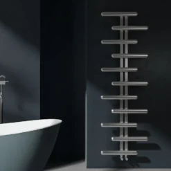 Carisa Vivi Offset Stainless Steel Designer Heated Towel Rail