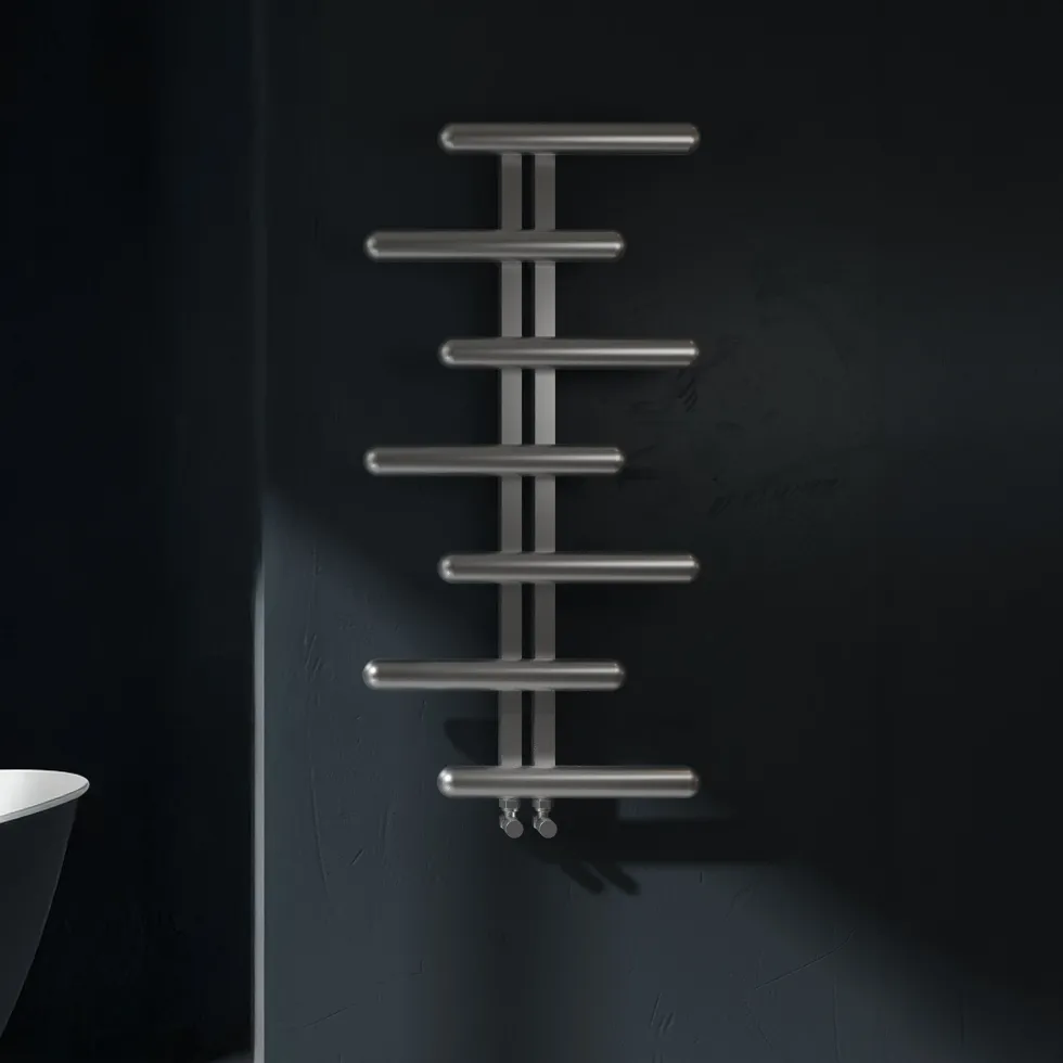 Carisa Vivi Offset Stainless Steel Designer Heated Towel Rail