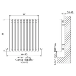 Carisa Zara Horizontal Designer Radiator