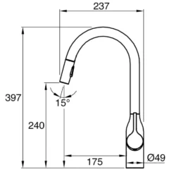 Clearwater Amelio Single Lever Touch-Free Sensor Kitchen Mixer Tap with Pull Out Spray
