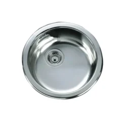 Clearwater Arco Round Single Bowl Brushed Stainless Steel Sink - 440 x 440mm