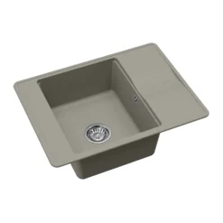 Clearwater Arina 1 Bowl Granite Composite Kitchen Sink with Reversible Drainer - 670 x 500mm