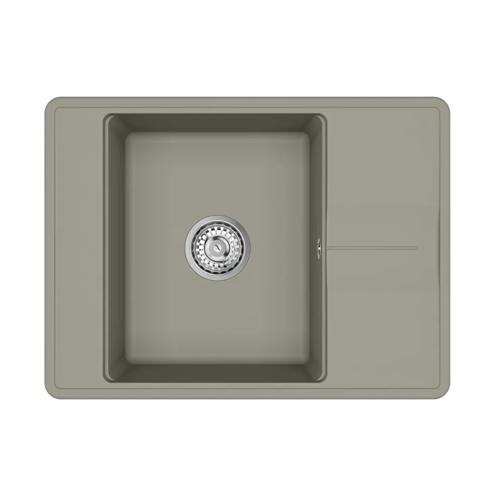 Clearwater Arina 1 Bowl Granite Composite Kitchen Sink with Reversible Drainer - 670 x 500mm