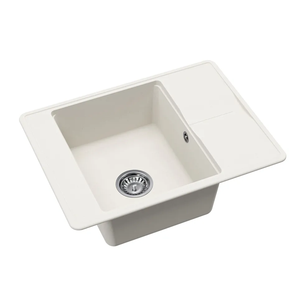 Clearwater Arina 1 Bowl Granite Composite Kitchen Sink with Reversible Drainer - 670 x 500mm