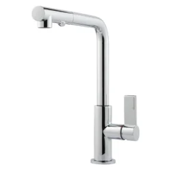 Clearwater Auriga Single Lever Mono Kitchen Tap With Pull Out Spray - Polished Chrome