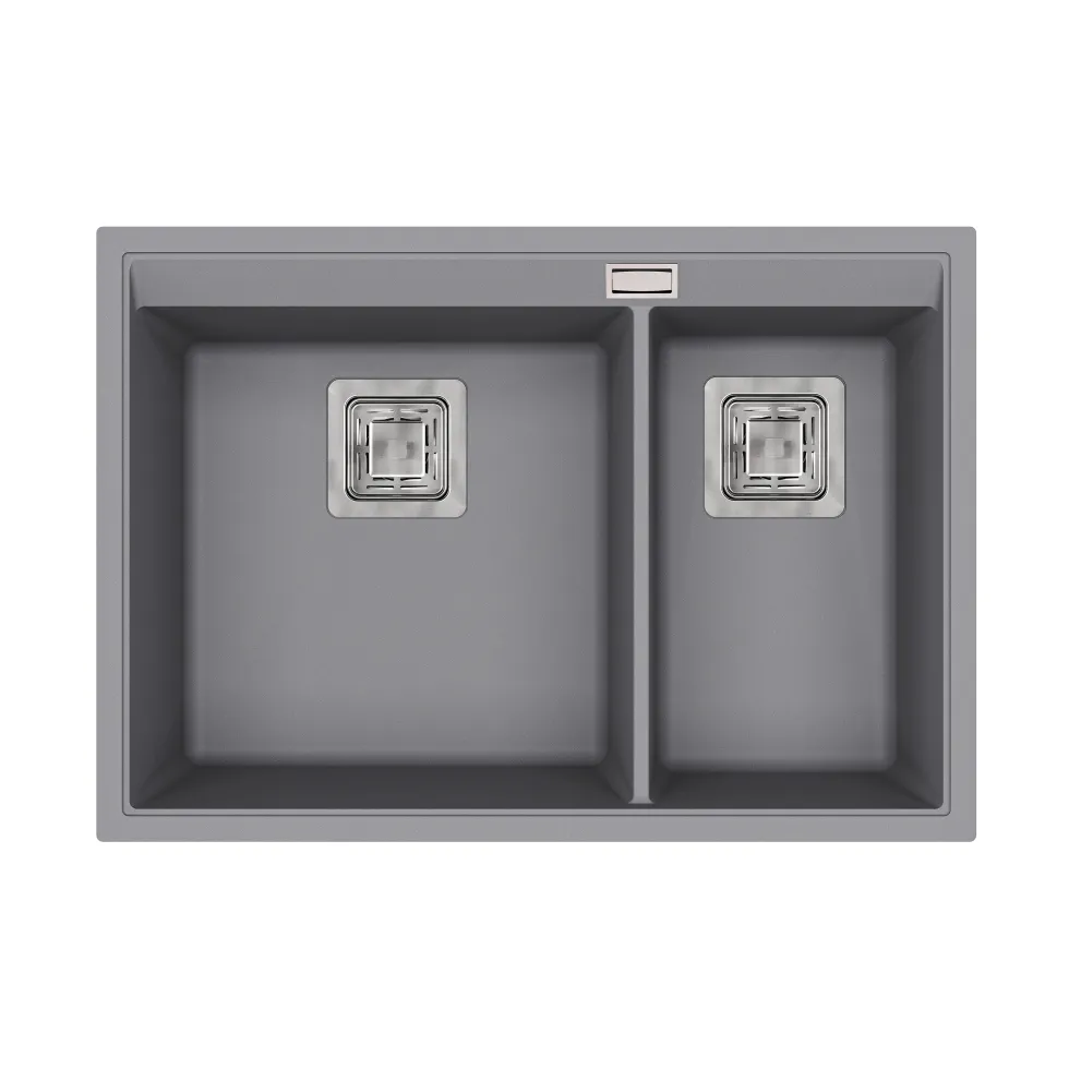 Clearwater Capri 1.75 Bowl Granite Composite Inset/Undermount Kitchen Sink - 650 x 455mm