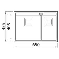 Clearwater Capri 1.75 Bowl Granite Composite Inset/Undermount Kitchen Sink - 650 x 455mm