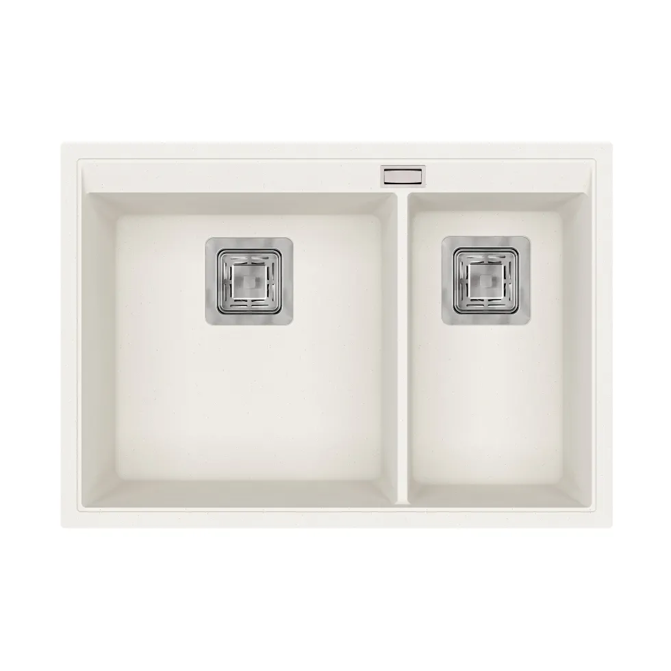 Clearwater Capri 1.75 Bowl Granite Composite Inset/Undermount Kitchen Sink - 650 x 455mm