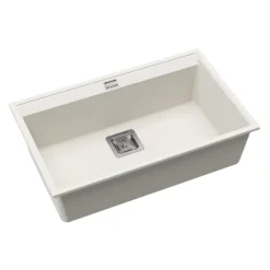 Clearwater Capri 1 Bowl Granite Composite Inset/Undermount Kitchen Sink - 740 x 455mm