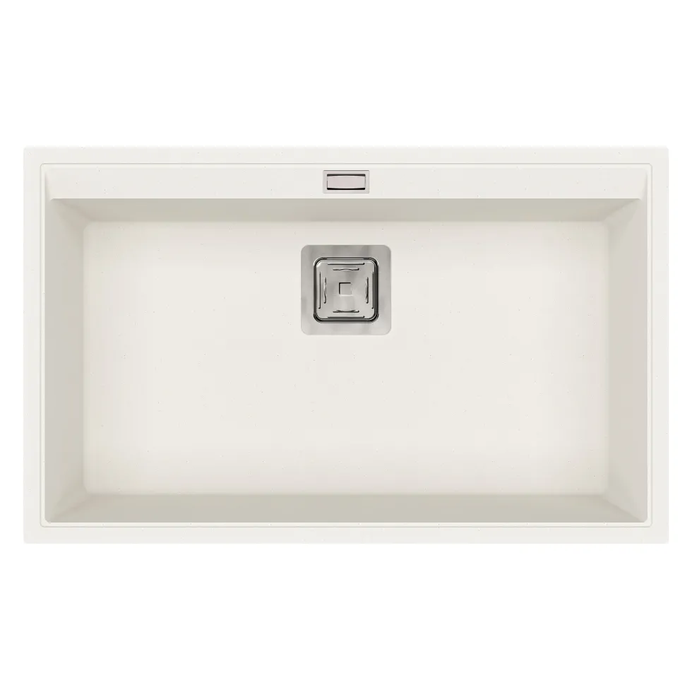 Clearwater Capri 1 Bowl Granite Composite Inset/Undermount Kitchen Sink - 740 x 455mm