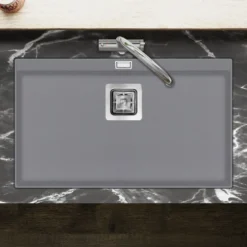 Clearwater Capri 1 Bowl Granite Composite Inset/Undermount Kitchen Sink - 740 x 455mm