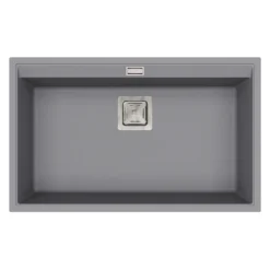 Clearwater Capri 1 Bowl Granite Composite Inset/Undermount Kitchen Sink - 740 x 455mm