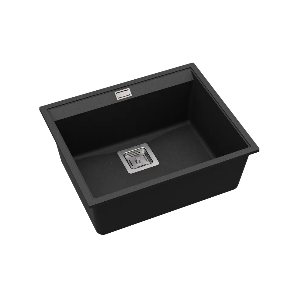 Clearwater Capri 1 Bowl Granite Composite Inset/Undermount Kitchen Sink - 505 x 405mm