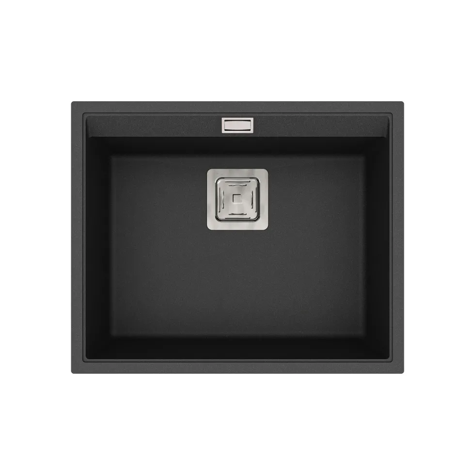 Clearwater Capri 1 Bowl Granite Composite Inset/Undermount Kitchen Sink - 505 x 405mm