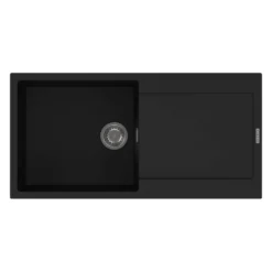Clearwater Carina 1 Bowl Granite Composite Sink & Waste with Reversible Drainer - 1000 x 500mm
