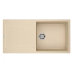 Clearwater Carina 1 Bowl Granite Composite Sink & Waste with Reversible Drainer - 1000 x 500mm