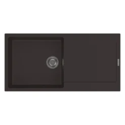 Clearwater Carina 1 Bowl Granite Composite Sink & Waste with Reversible Drainer - 1000 x 500mm