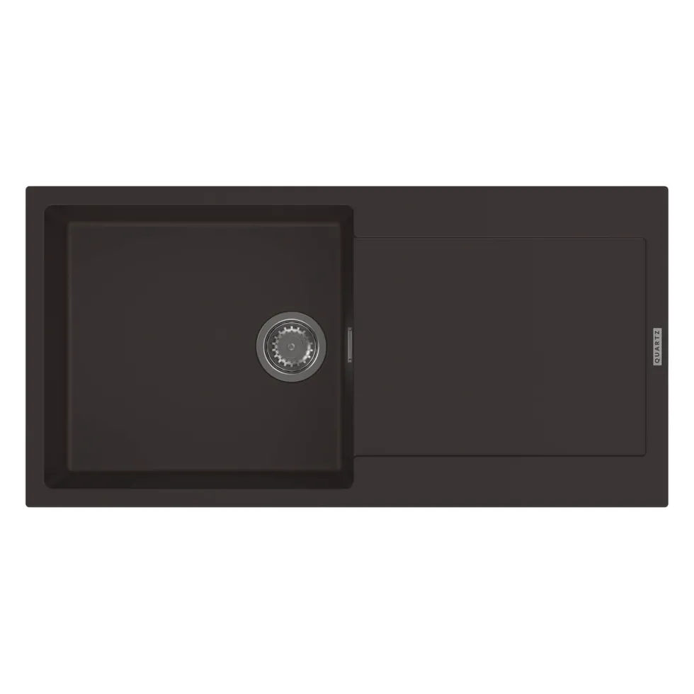 Clearwater Carina 1 Bowl Granite Composite Sink & Waste with Reversible Drainer - 1000 x 500mm