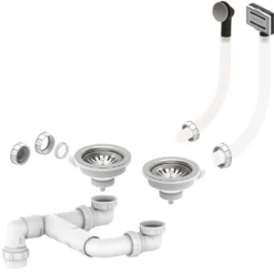 Clearwater Double Bowl Waste Kit