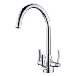 Clearwater Eclipse Triple Lever Mono Kitchen Mixer and Cold Filtered Water Tap - Polished Chrome