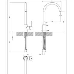 Clearwater Elara WRAS Approved Single Lever Mono Kitchen Mixer Tap with Granite Colour Matching Finish