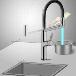 Clearwater Galex Motion WRAS Approved Touchless Single Lever Mono Pull Out Spray Kitchen Mixer
