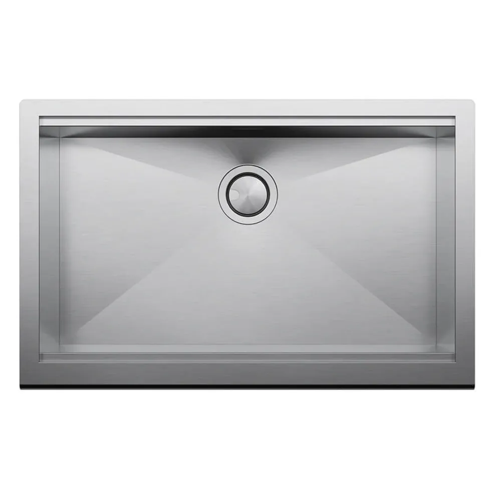 Clearwater Infinity Smart Butler Large Single Bowl Brushed Stainless Steel Kitchen Sink & Waste - 800 x 510mm