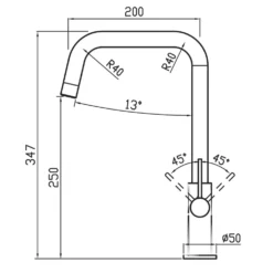 Clearwater Jovian Single Lever Mono Kitchen Mixer Tap