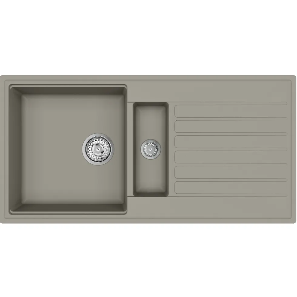 Clearwater Kameo Smart 1.5 Bowl Granite Composite Kitchen Sink - 1000 x 500mm