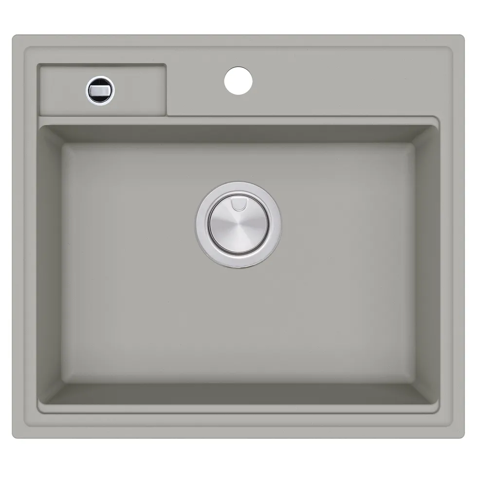 Clearwater Kameo-X Smart 1 Bowl Granite Composite Inset/Undermount Kitchen Sink & Waste Kit - 560 x 500mm