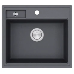 Clearwater Kameo-X Smart 1 Bowl Granite Composite Inset/Undermount Kitchen Sink & Waste Kit - 560 x 500mm