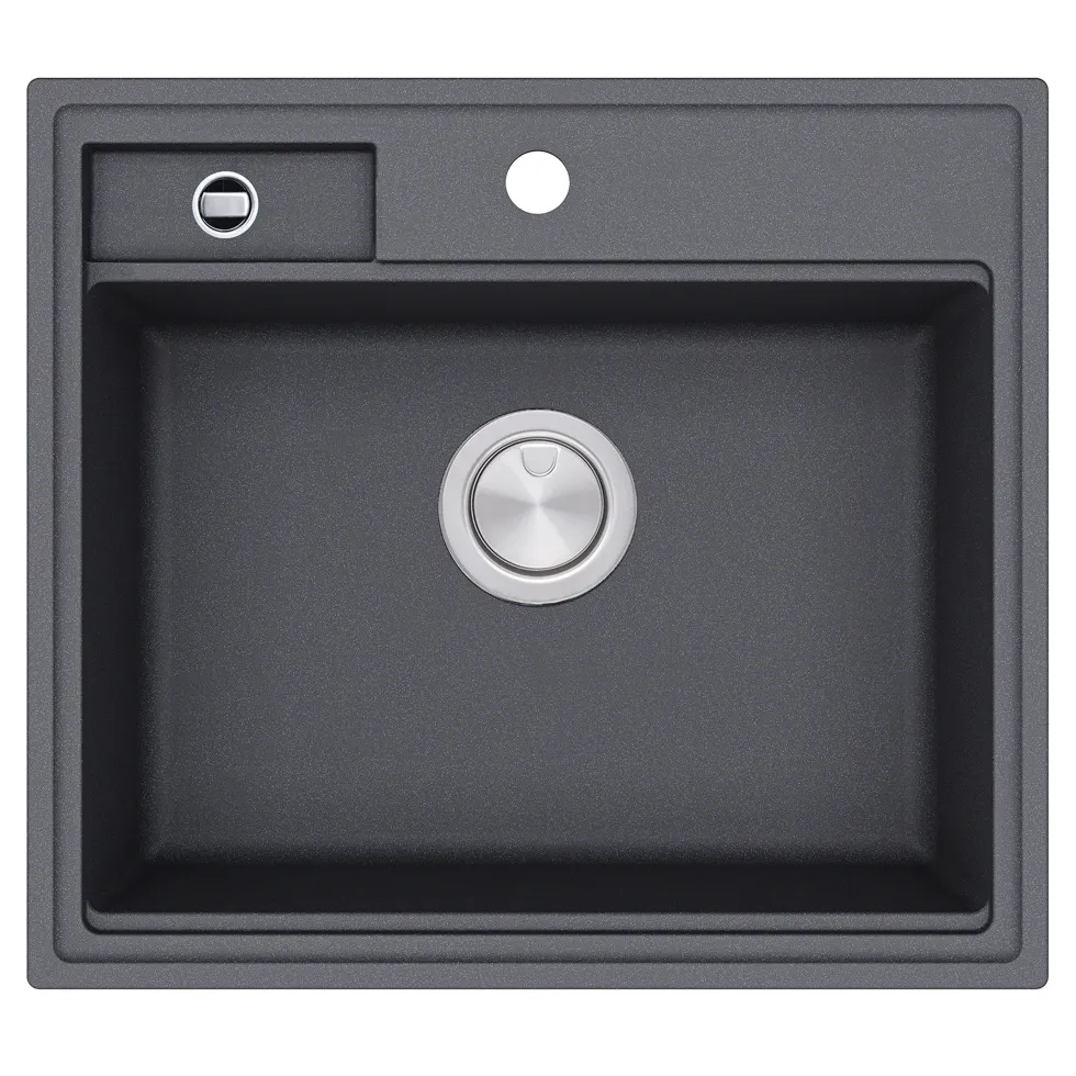 Clearwater Kameo-X Smart 1 Bowl Granite Composite Inset/Undermount Kitchen Sink & Waste Kit - 560 x 500mm